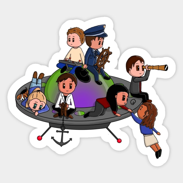 Team Roswell Going To Space Sticker by FlorilegeArt